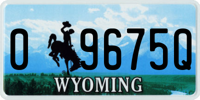 WY license plate 09675Q