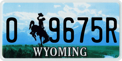 WY license plate 09675R