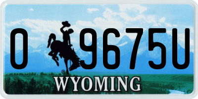 WY license plate 09675U
