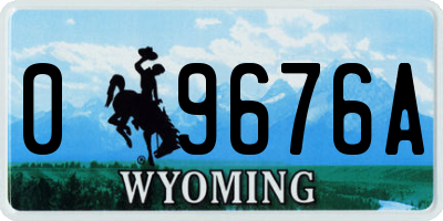 WY license plate 09676A