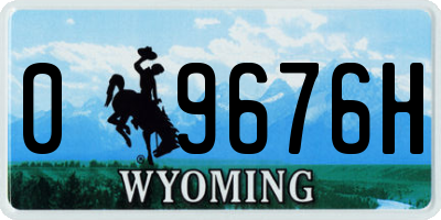 WY license plate 09676H