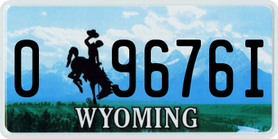 WY license plate 09676I