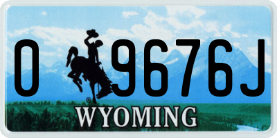 WY license plate 09676J