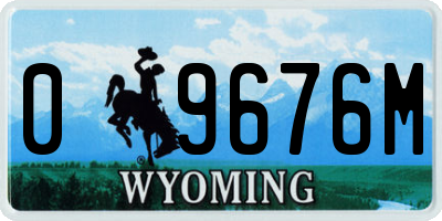 WY license plate 09676M