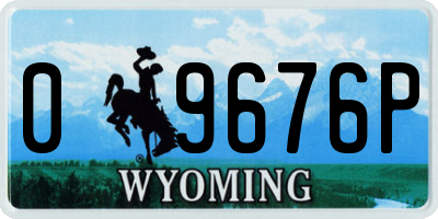 WY license plate 09676P