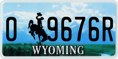 WY license plate 09676R