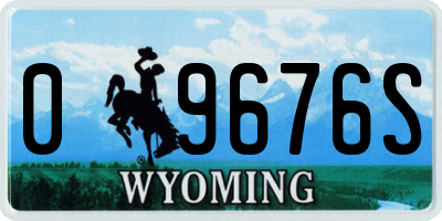 WY license plate 09676S