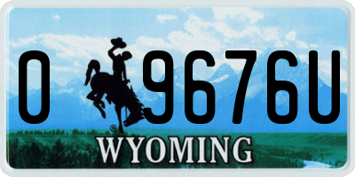 WY license plate 09676U