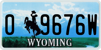 WY license plate 09676W