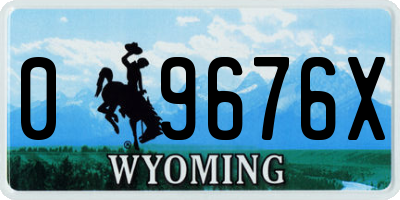 WY license plate 09676X