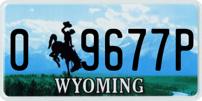 WY license plate 09677P