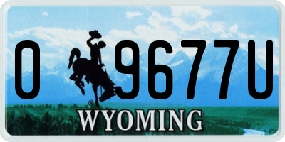WY license plate 09677U