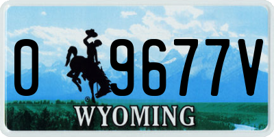 WY license plate 09677V