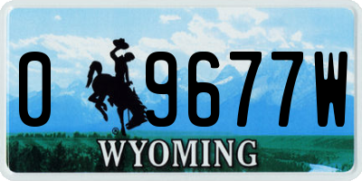 WY license plate 09677W