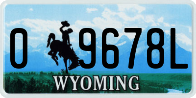 WY license plate 09678L