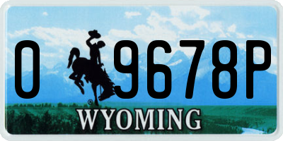 WY license plate 09678P