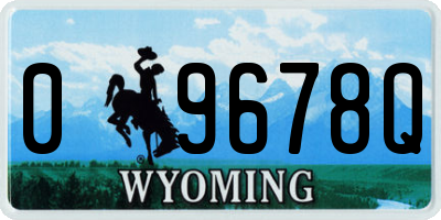 WY license plate 09678Q
