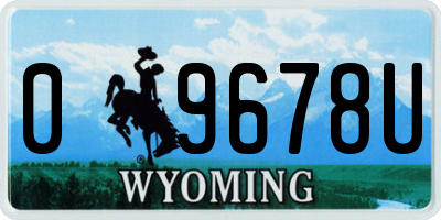 WY license plate 09678U