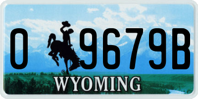 WY license plate 09679B