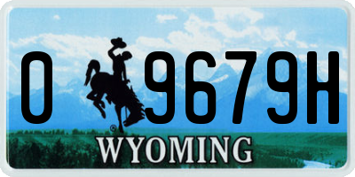 WY license plate 09679H