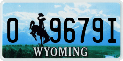 WY license plate 09679I