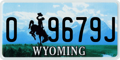 WY license plate 09679J