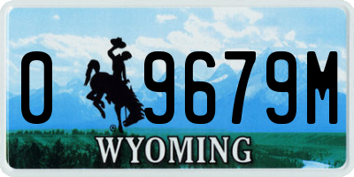 WY license plate 09679M