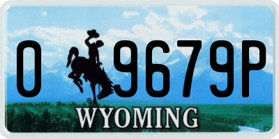WY license plate 09679P