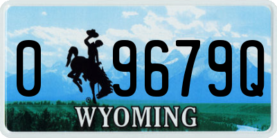 WY license plate 09679Q