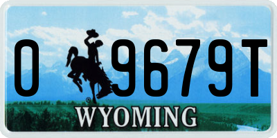 WY license plate 09679T