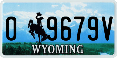 WY license plate 09679V