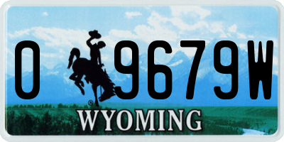 WY license plate 09679W