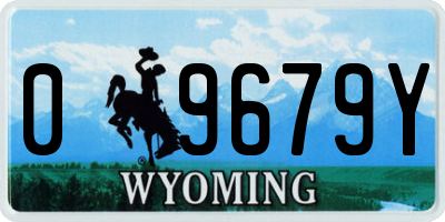 WY license plate 09679Y