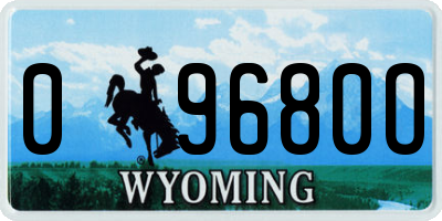 WY license plate 09680O