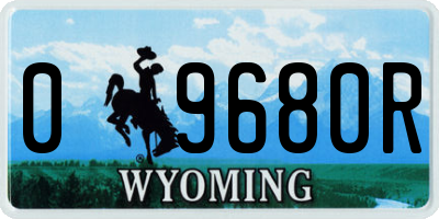 WY license plate 09680R