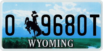 WY license plate 09680T