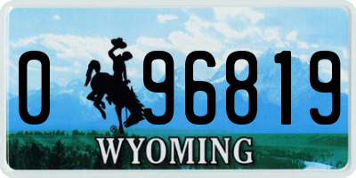 WY license plate 096819