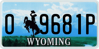 WY license plate 09681P