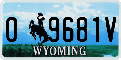 WY license plate 09681V