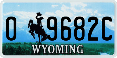 WY license plate 09682C