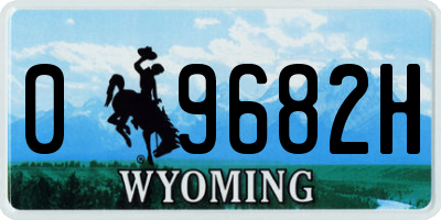WY license plate 09682H