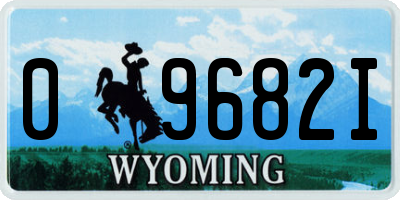 WY license plate 09682I