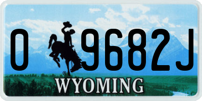 WY license plate 09682J
