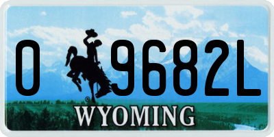 WY license plate 09682L