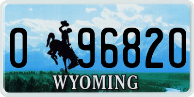 WY license plate 09682O