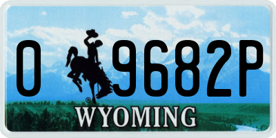WY license plate 09682P