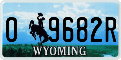 WY license plate 09682R