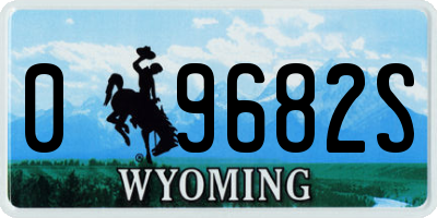 WY license plate 09682S