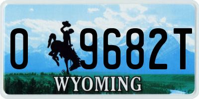 WY license plate 09682T