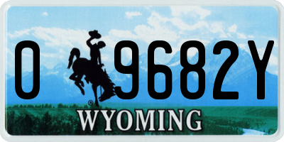WY license plate 09682Y